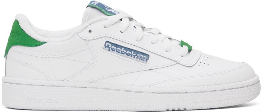 Reebok White Green Club C 85 Sneakers in Black for Men Lyst UK