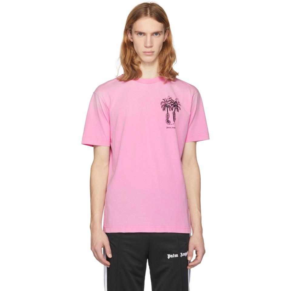 Palm Angels Pink Palms Capture T-shirt for Men | Lyst