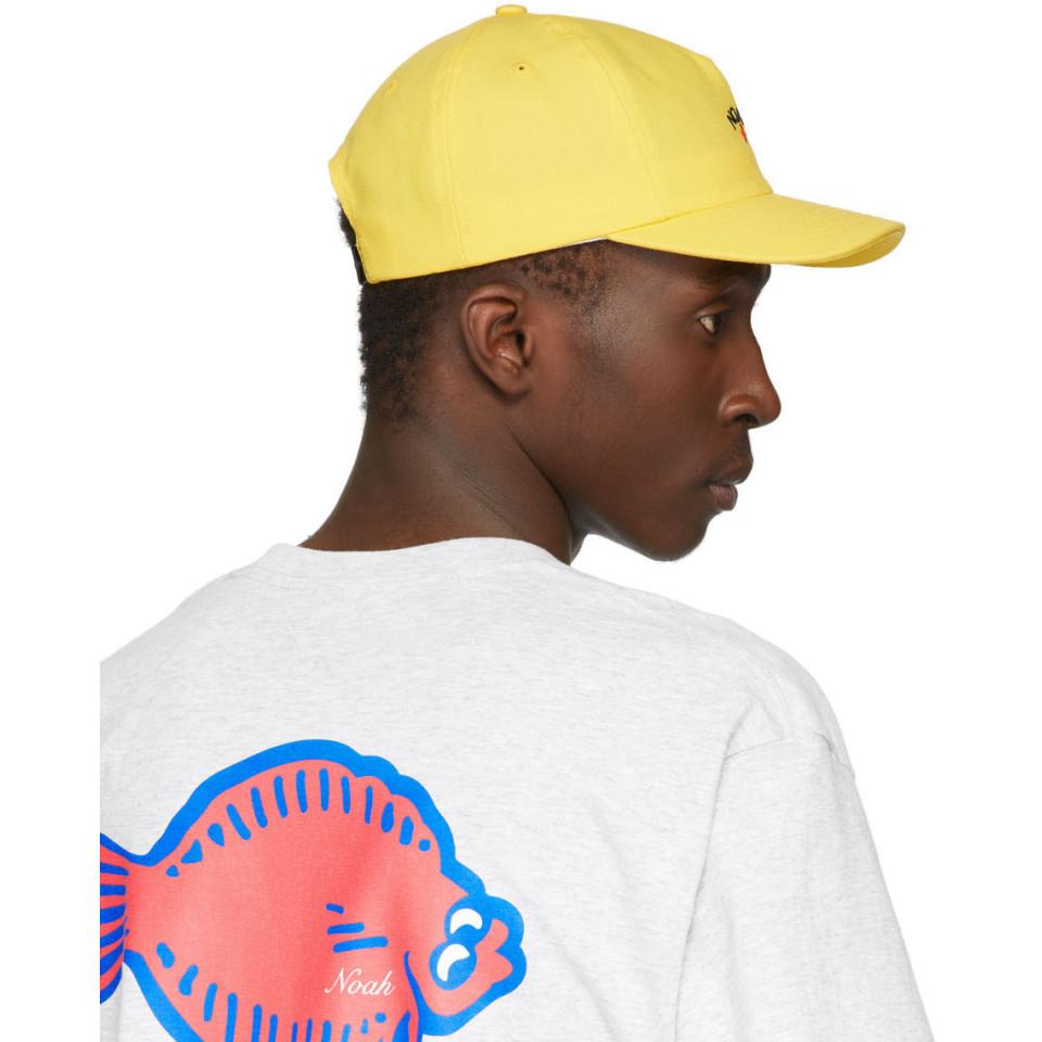 Noah Yellow Canvas Core Logo Cap for 