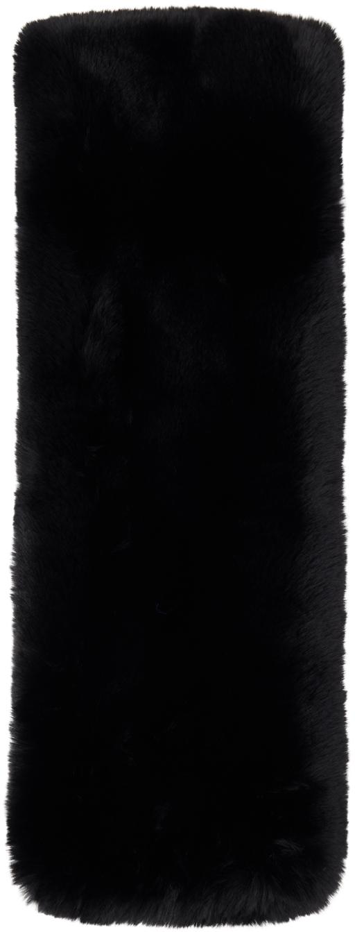 Acne Studios メンズ ブラック Furry マフラー スカーフ & マフラー