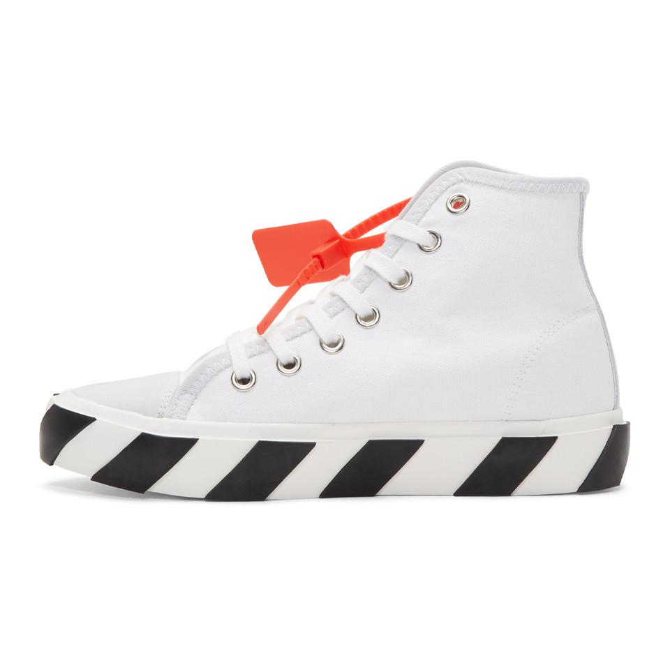 Off-White c/o Virgil Abloh White Vulcanized High-top Sneakers for 