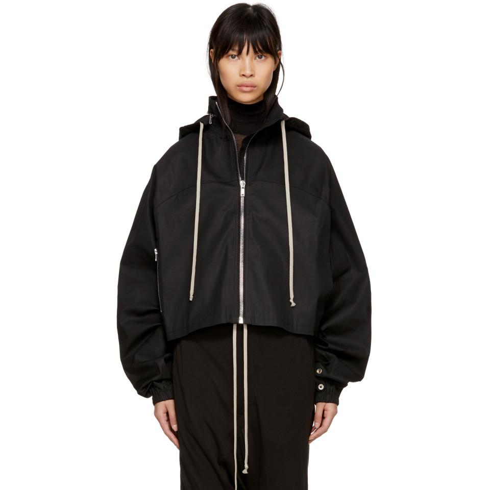 Rick Owens DRKSHDW Black Cropped Windbreaker Jacket Lyst Canada