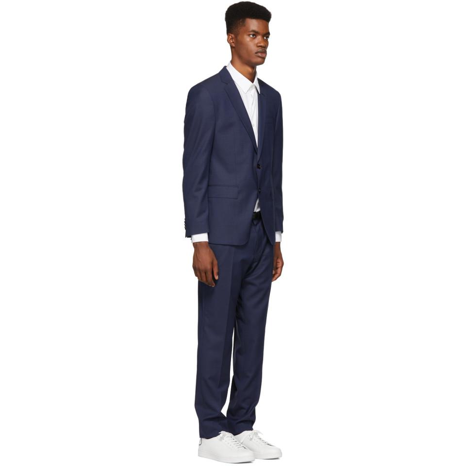 BOSS by Check Huge 6 5 Suit in Blue for Men | Lyst