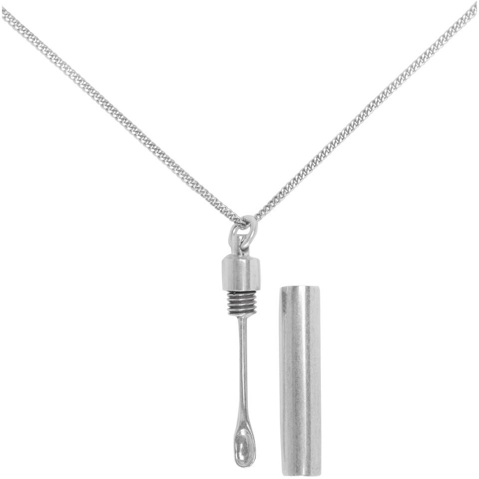 Vetements Silver Snuff Necklace in Metallic for Men | Lyst