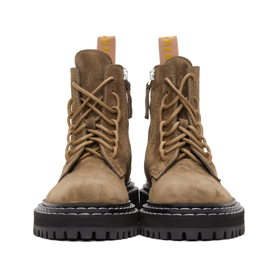 proenza schouler suede combat boots