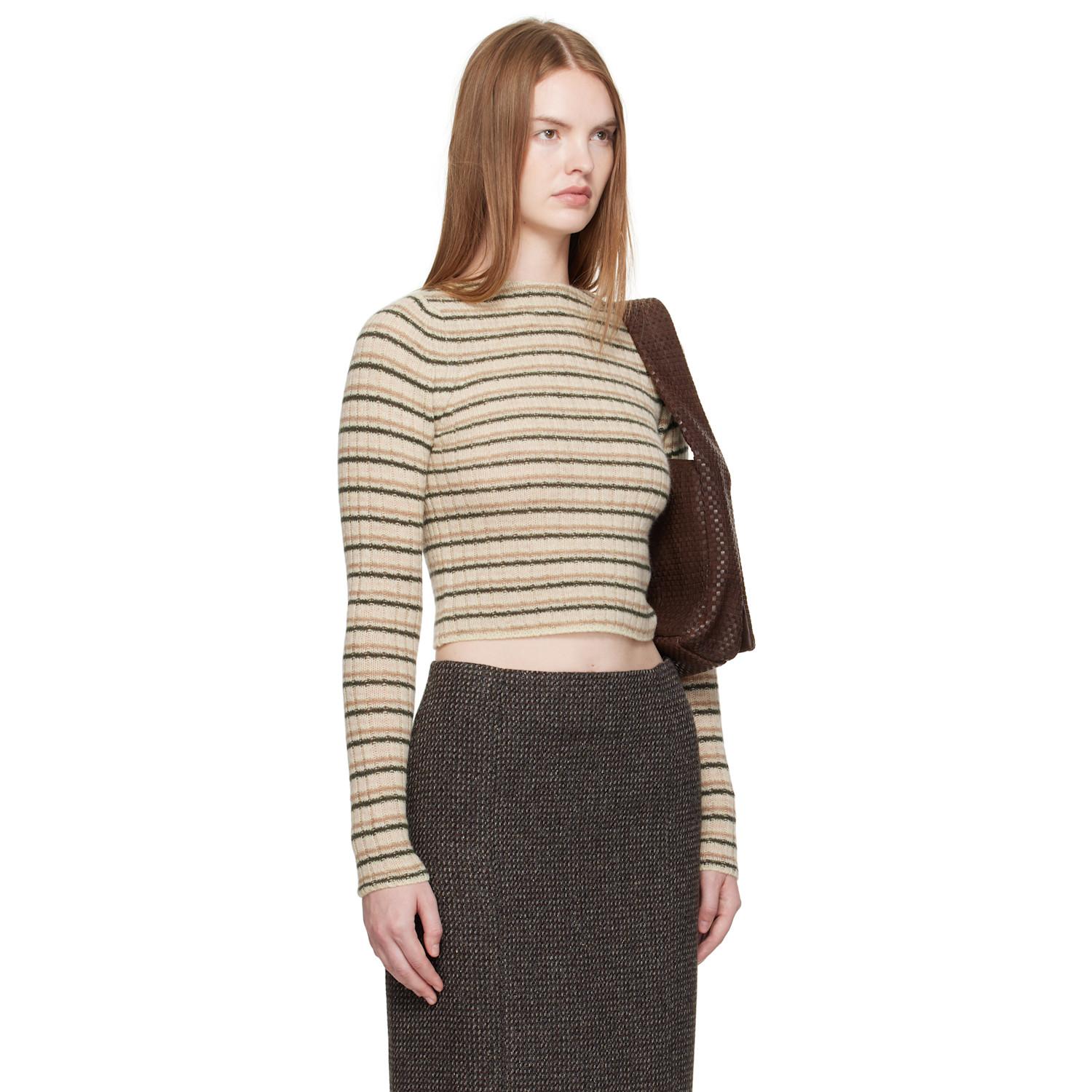 AURALEE Shetland Wool Cashmere Rib Knit Boat-Neck Sweater | Lyst UK
