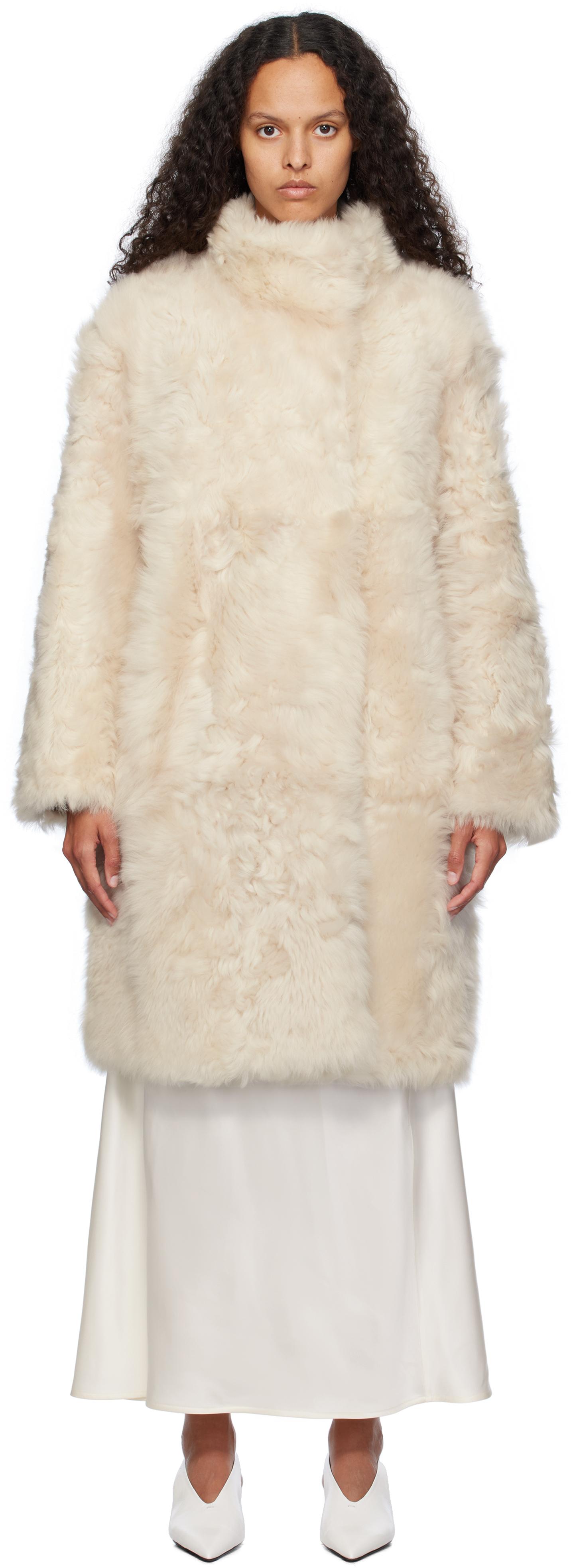 Yves Salomon レディース オフホワイト Toscana Folk リバーシブル  