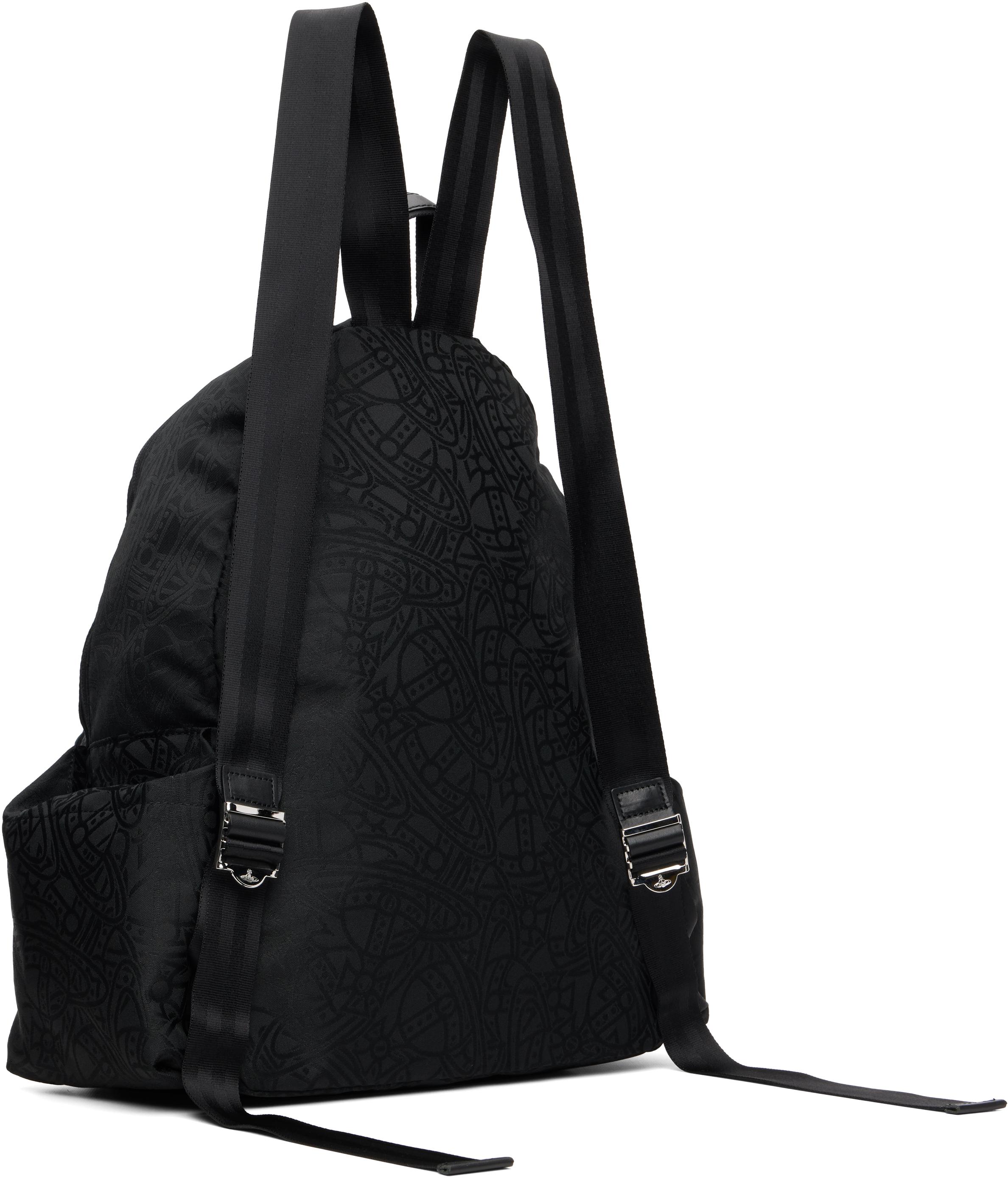 Vivienne Westwood Tangled Orb Jacquard George M Backpack in Black