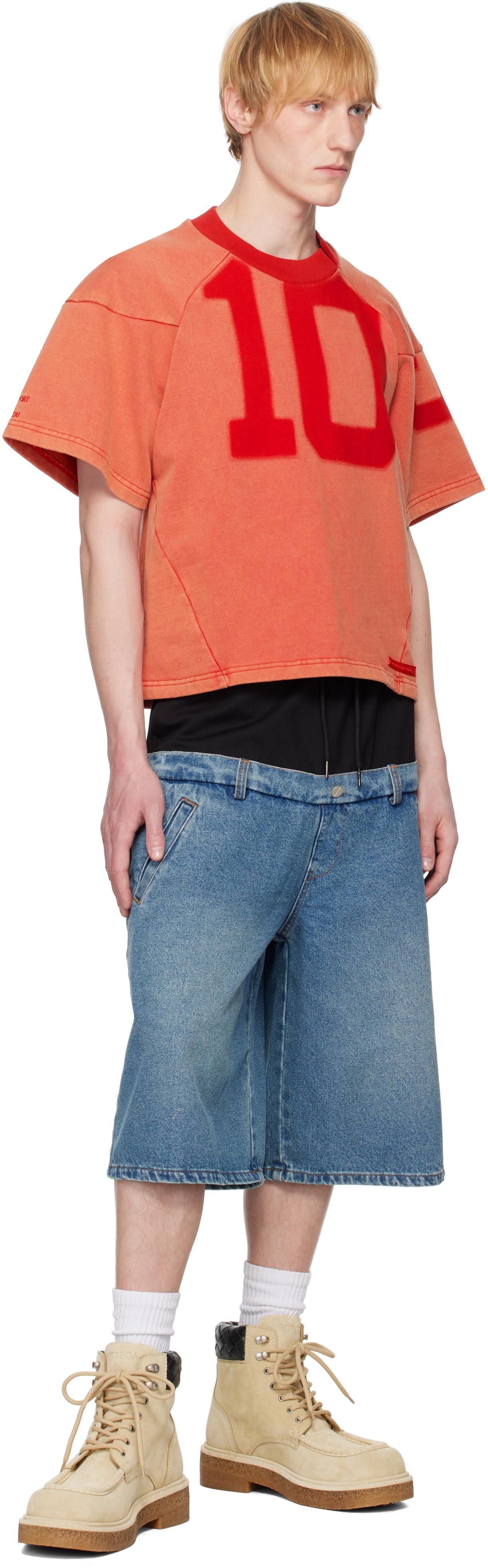 Spencer Badu Washed Jersey T-Shirt in Red for Men | Lyst