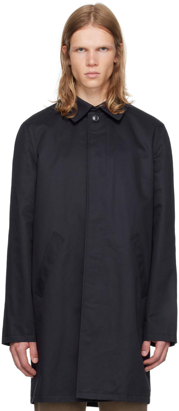 A.P.C. Urban Mac Coat in Black for Men | Lyst