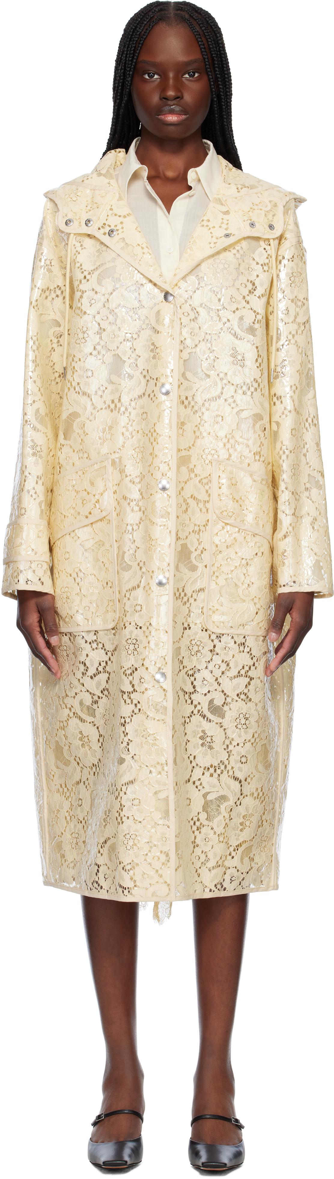 STAND STUDIO Ivory Teddy Chloe Coat STAND STUDIO Ivory teddy