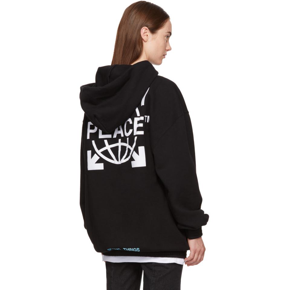 off white globe hoodie