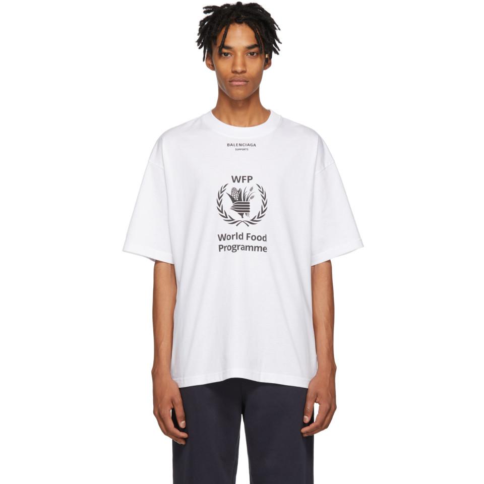 Balenciaga Cotton White World Food Programme T-shirt for Men | Lyst
