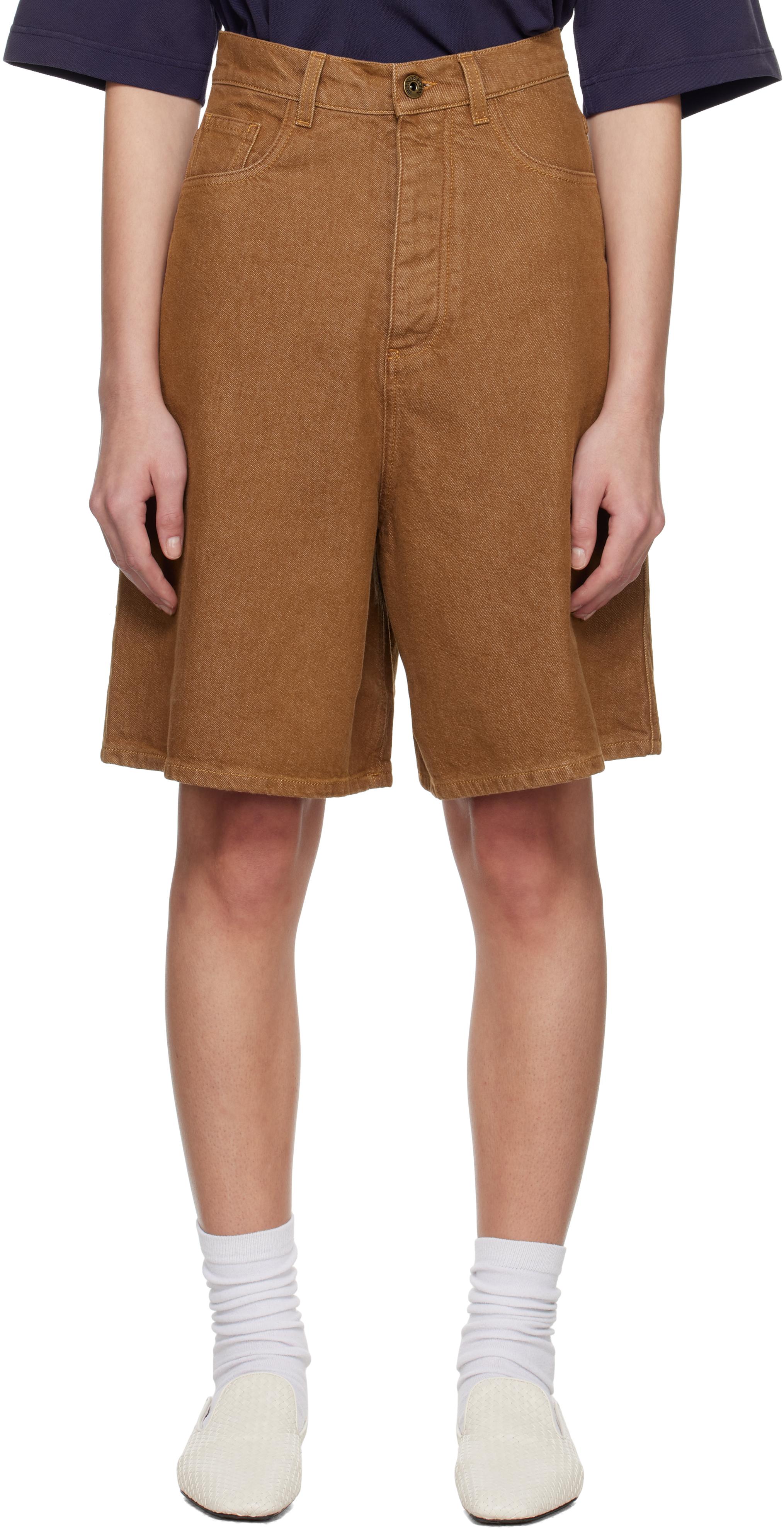 パンツ JW ANDERSON Women Shorts  Burmudas TR0384PG1744 130 BROWN Uniqlo x JW Anderson Tan Brown Roll-Up Shorts Size XS New