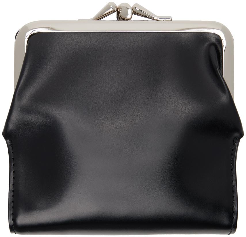Yohji Yamamoto☆ MAT OIL LEATHER W SMALL WALLET ブラック MAT OIL LEATHER W SMALL WALLET – THE SHOP YOHJI YAMAMOTO