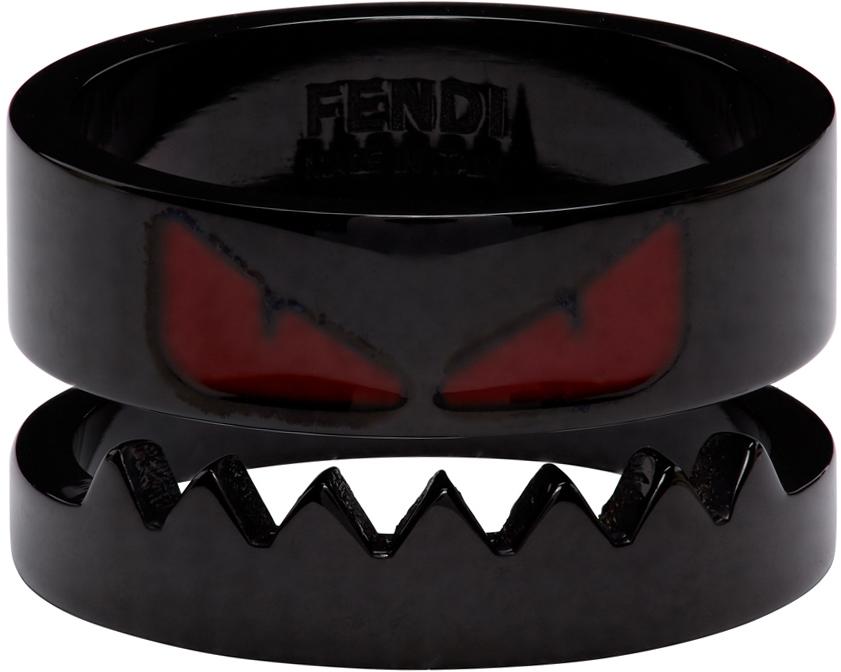 Fendi Black Bag Bugs Shiny Red Eyes Ring for Men | Lyst