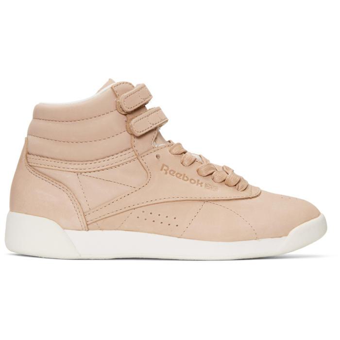 reebok pink leather trainers