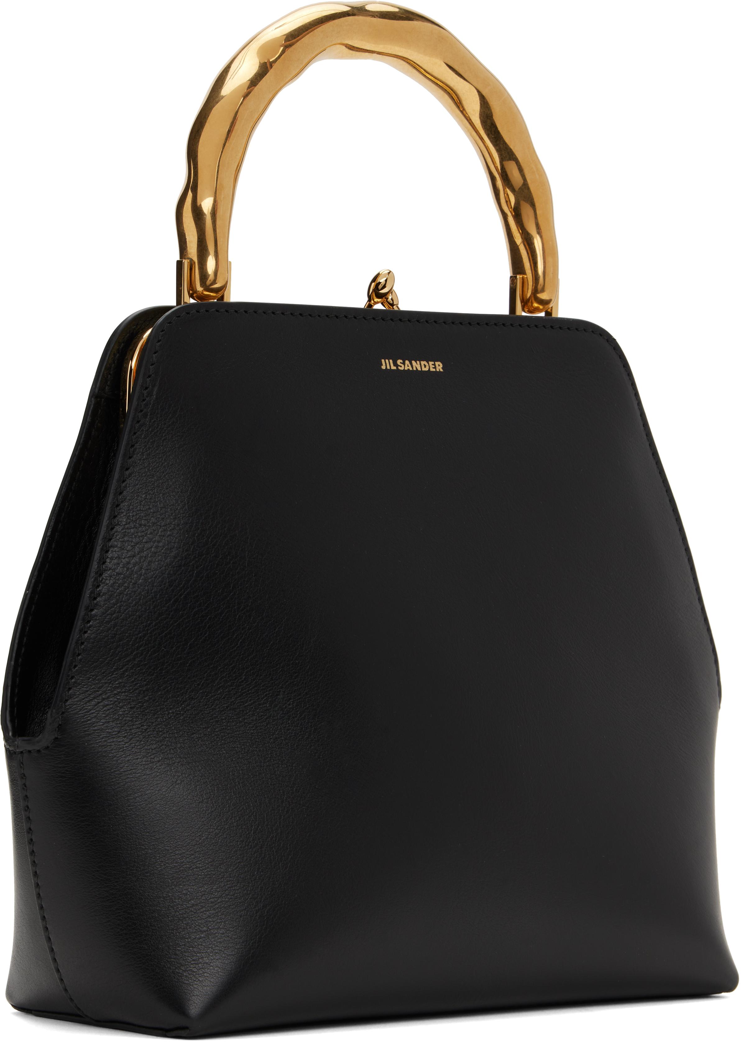 Jil Sander Goji Bamboo Square Bag in Black | Lyst UK