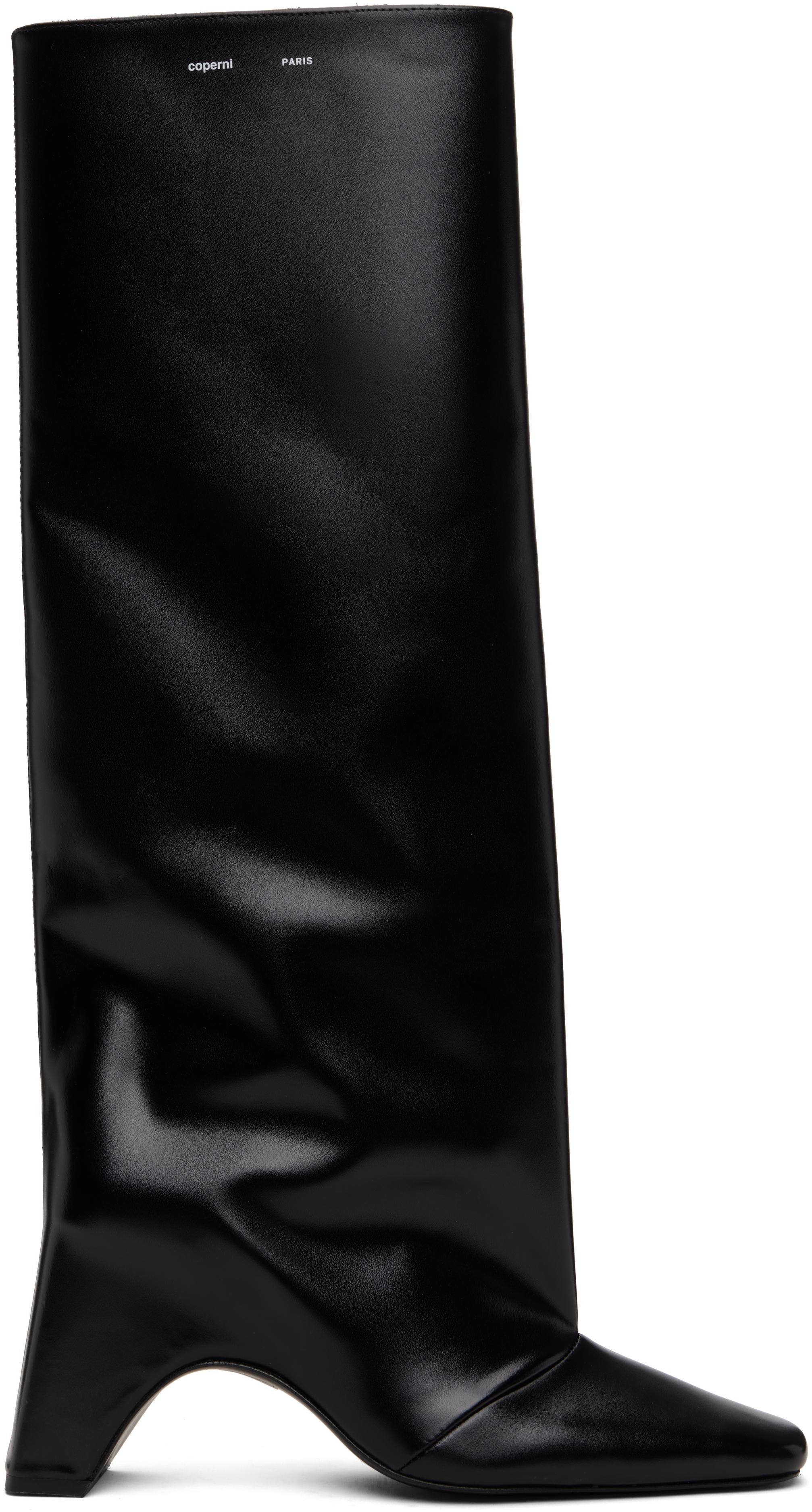 【関税込み】Coperni ブラック Bridge ラバー ロングブーツ Coperniのブラック Bridge ラバー ロングブーツがセール中