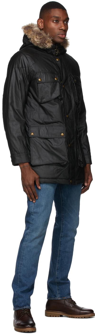 Belstaff Cotton Waxed Pathmaster Parka Coat in Black for Men | Lyst  Australia