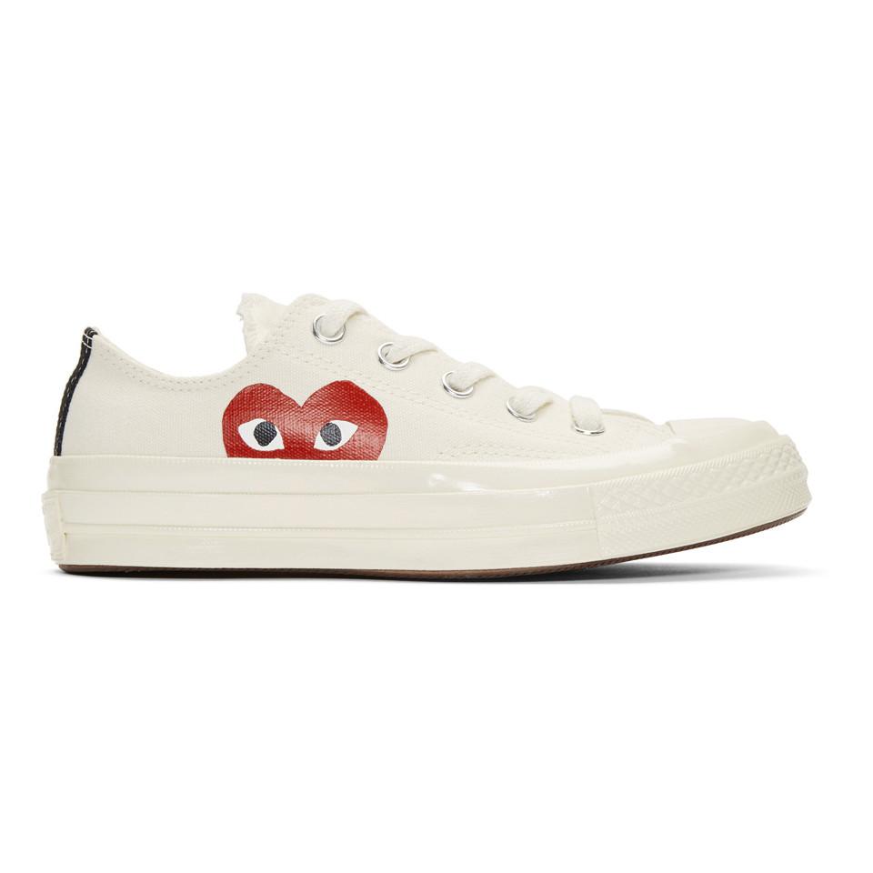 play comme des garçons converse multi red heart
