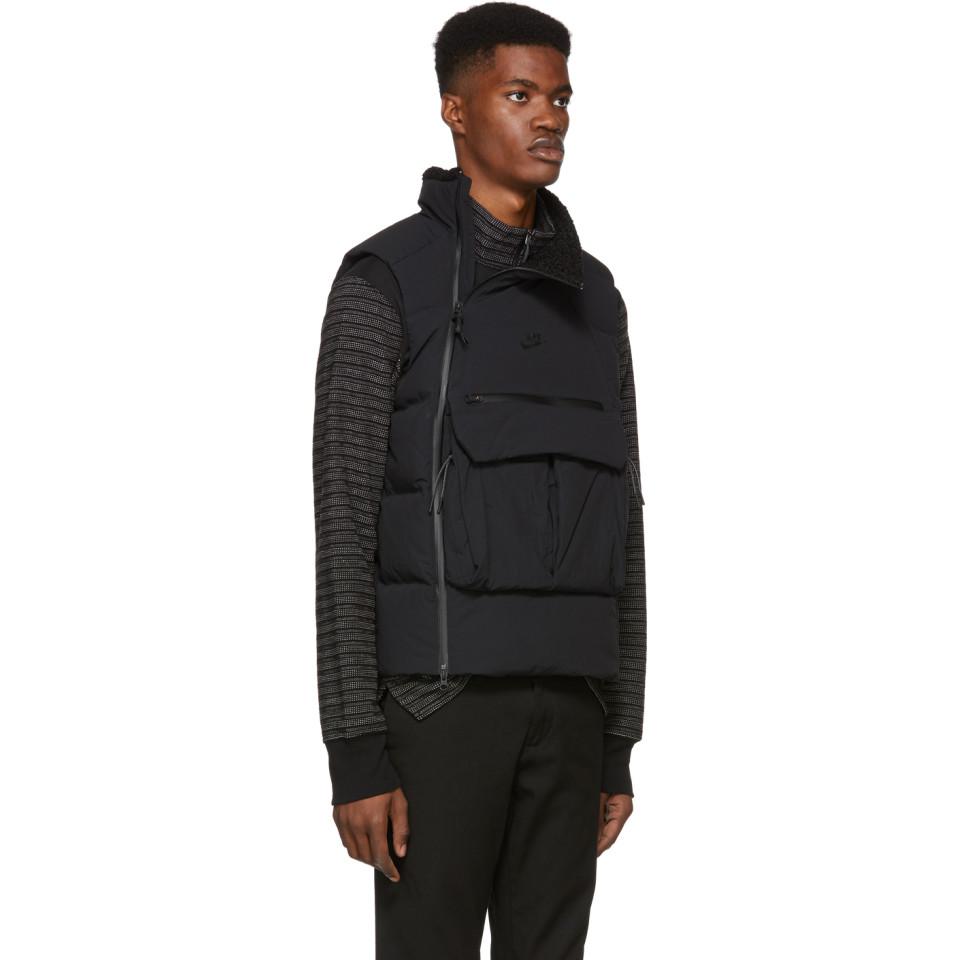 Nike Synthetic Black Down Tech Pack Vest for Men - Lyst