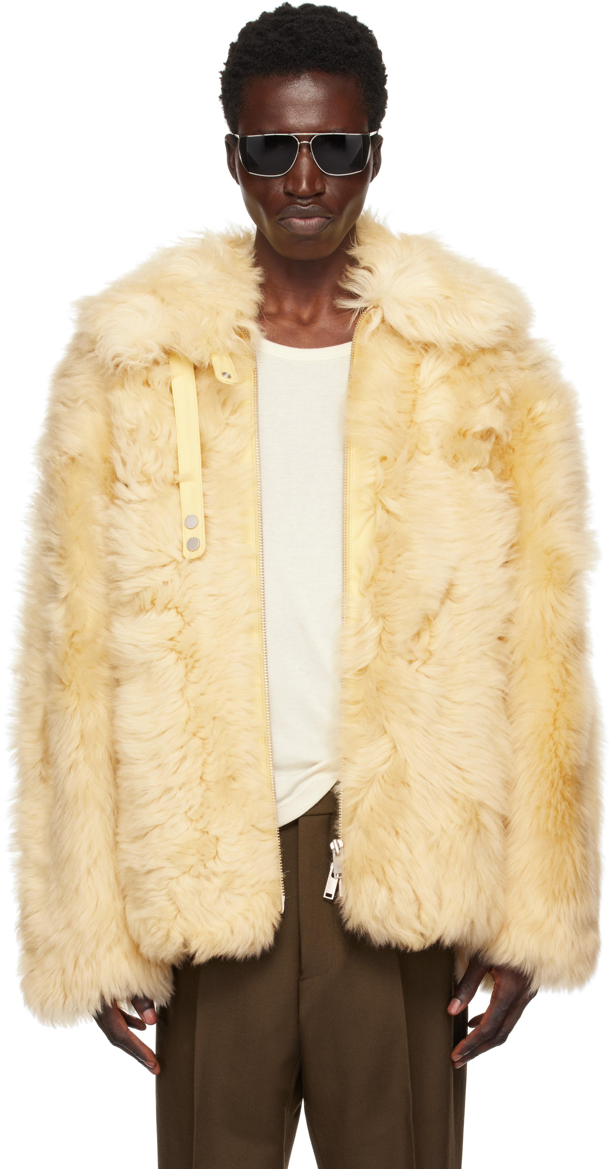 Moose Knuckles Efna Short Shearling Coat in Natural for Men | Lyst