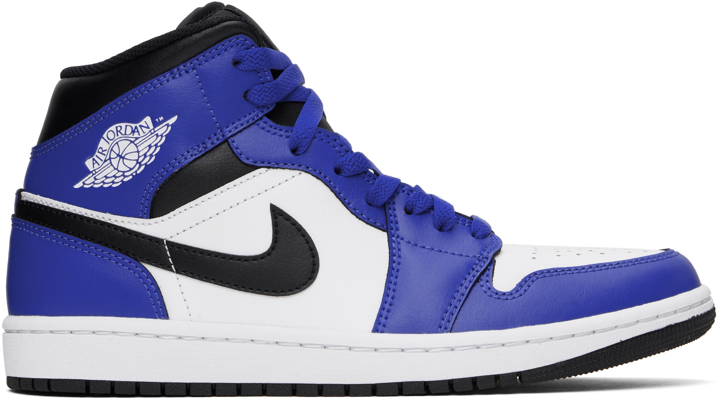 Hyper Royal Blue Jordan Mid Noir Et Bleu Nike Air Jordan Mid