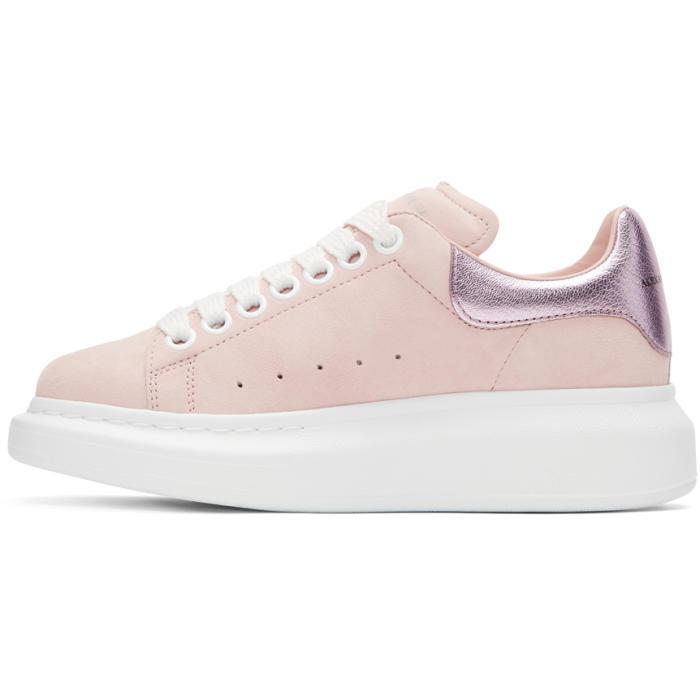 Alexander McQueen Pink Suede Oversized Sneakers - Lyst