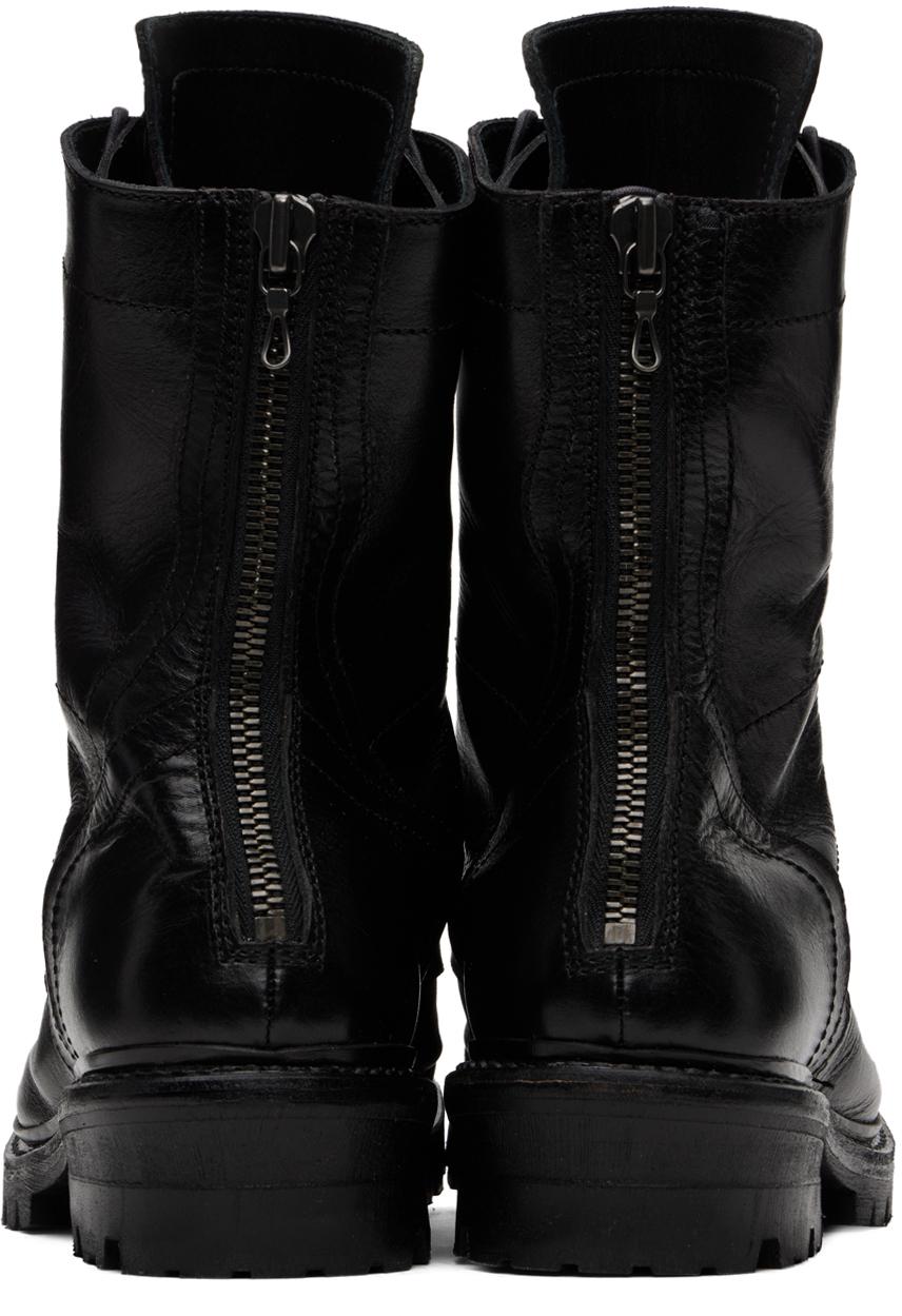 julius-BLACK-Two-Way-Zip-Boots