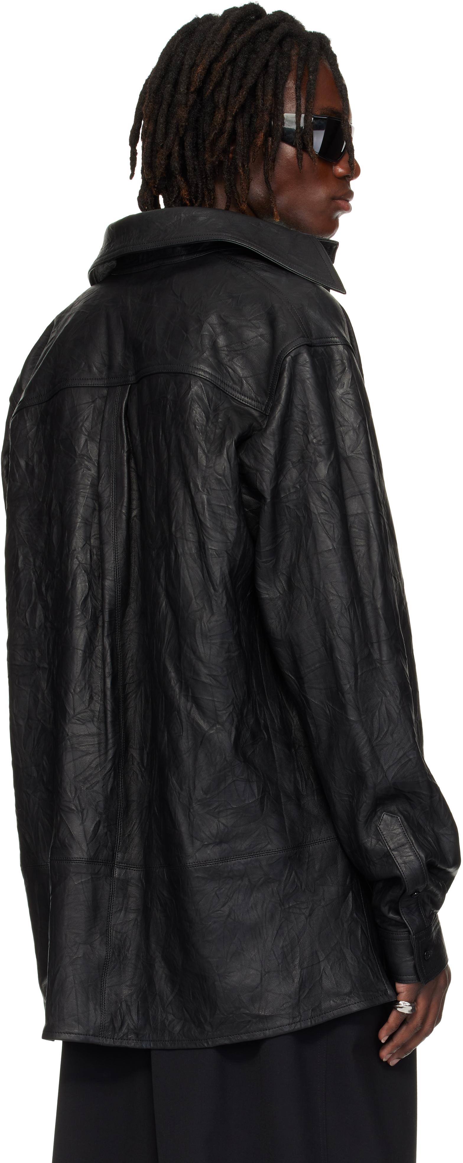 【関税込み】LU'U DAN ブラック Misfit レザージャケット LU'U DAN: ブラック Misfit レザージャケット | SSENSE 日本