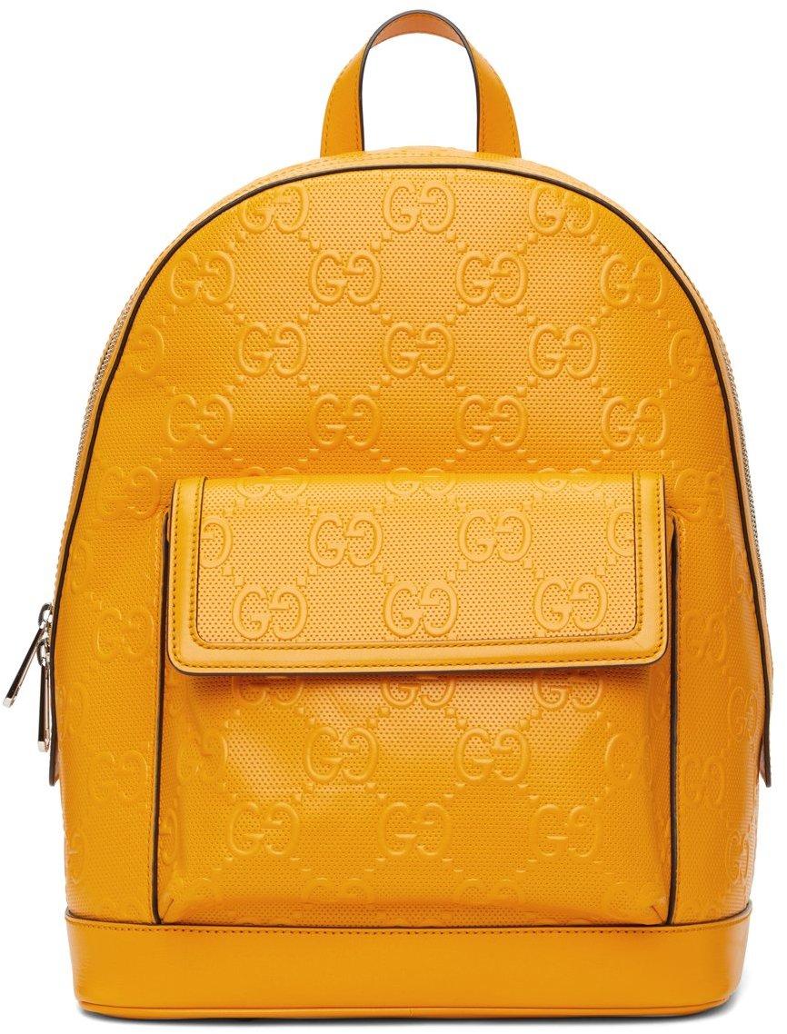 Gucci gg Embossed Backpack in Yellow for Men | Lyst