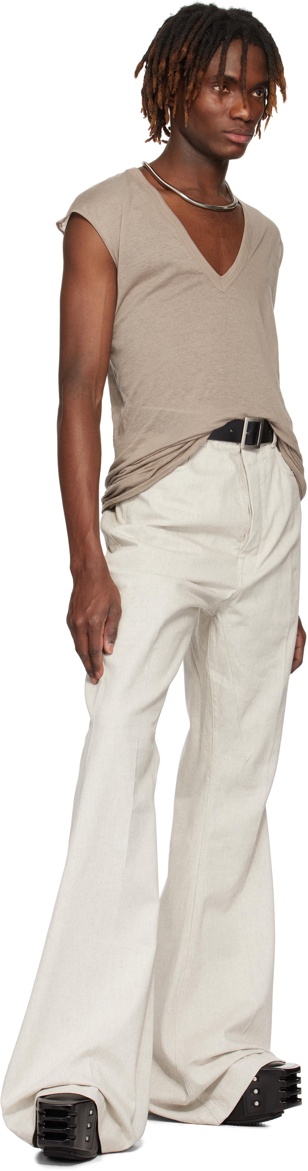Rick Owens Off- Hollywood Bolan Bootcut Jeans in White for Men