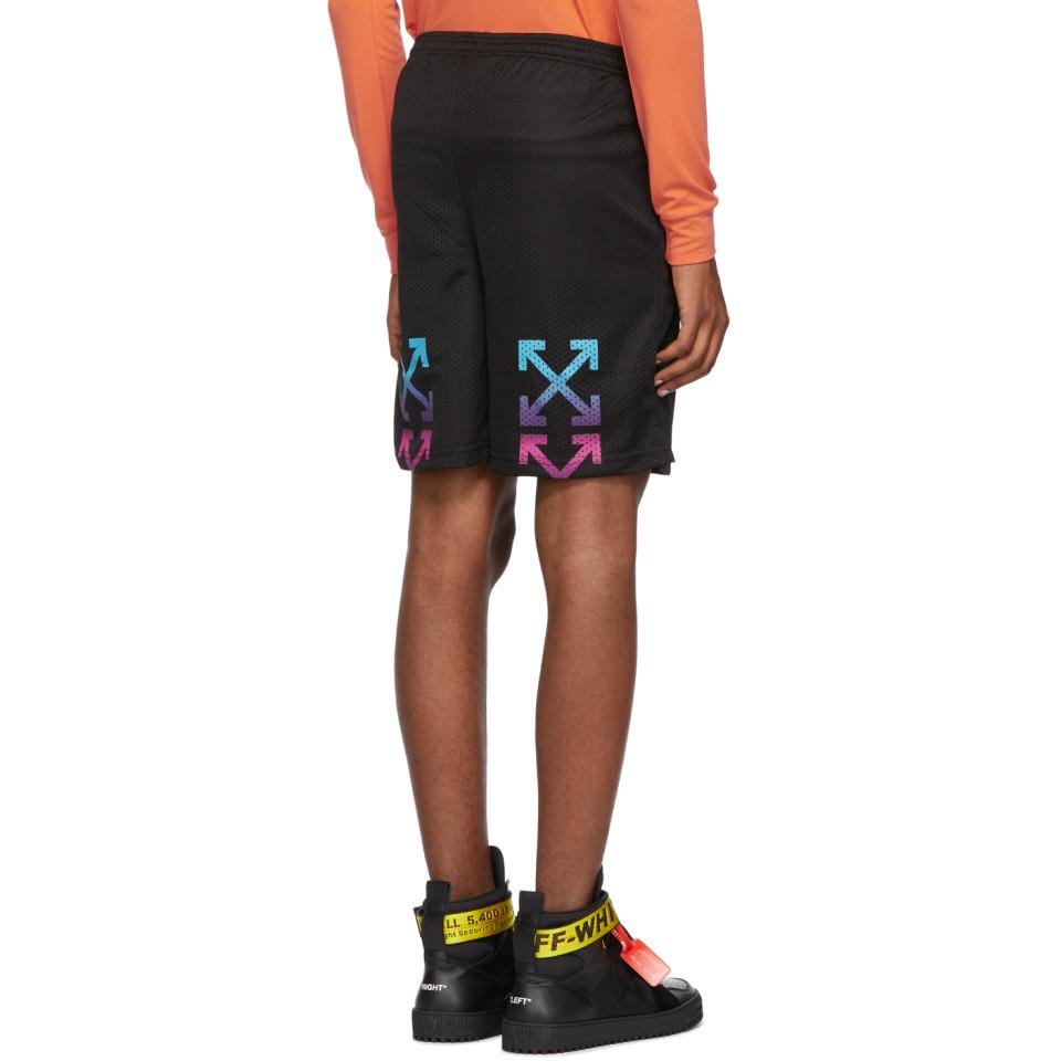 off white gradient shorts