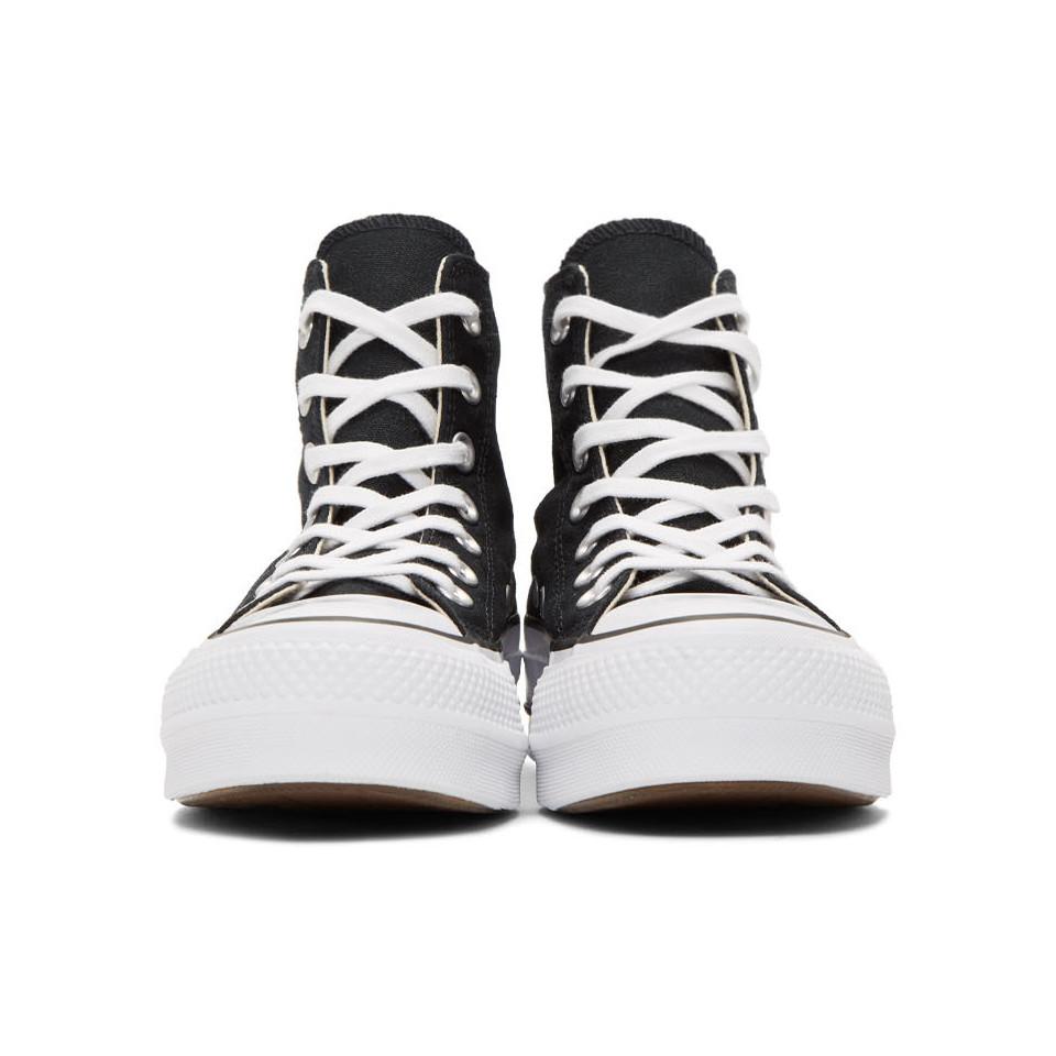black chuck taylor all star lift high top platform sneakers