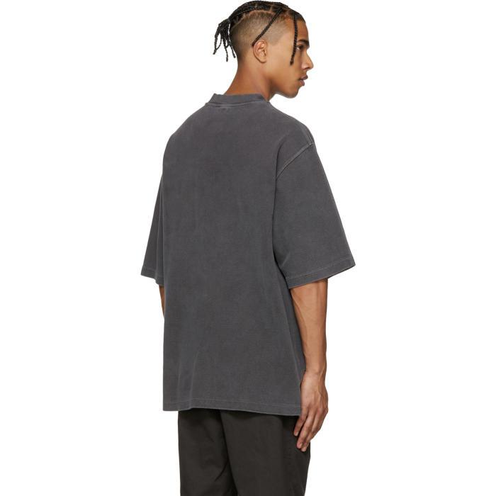 Yeezy Cotton Grey Rugby Knit T-shirt in Gray for Men | Lyst