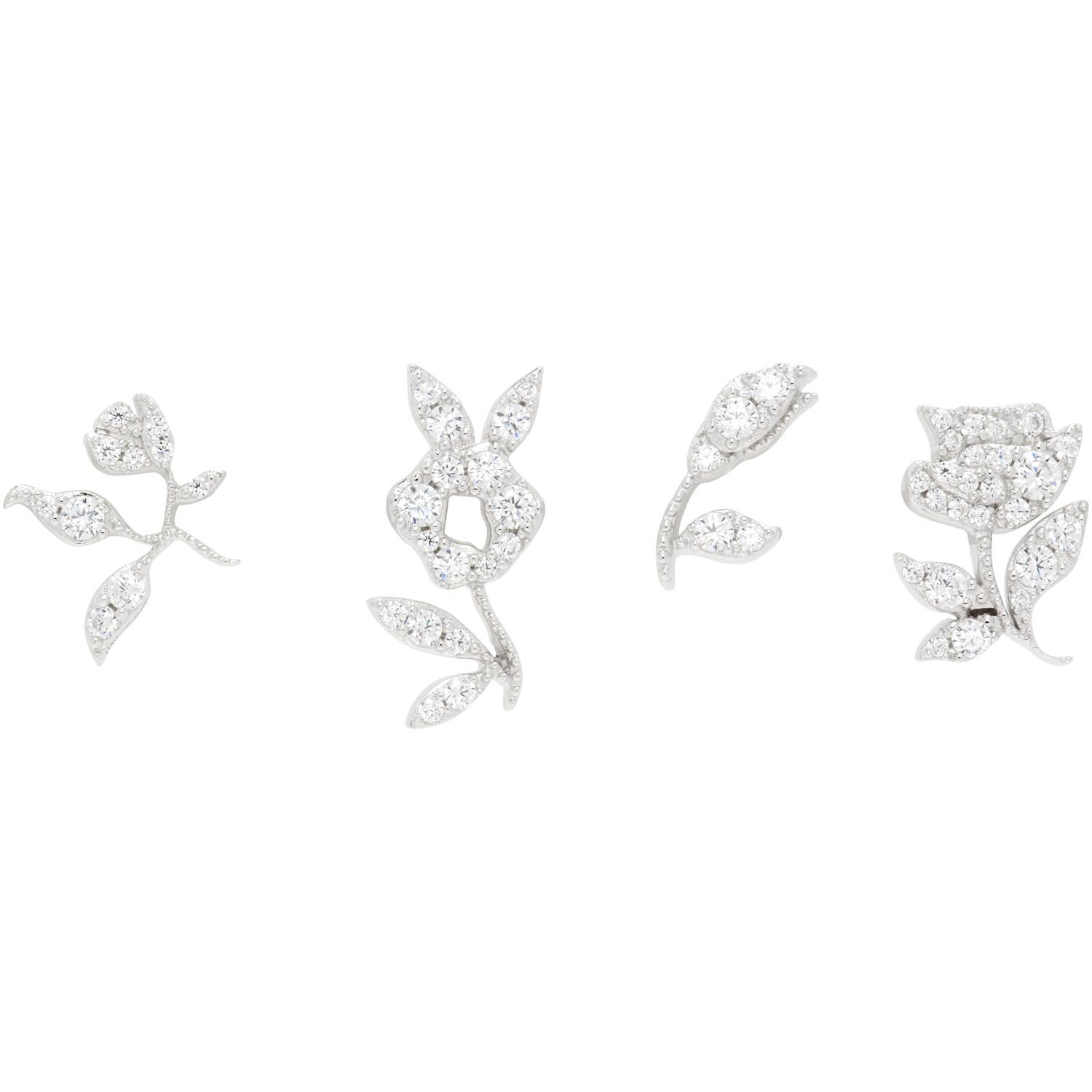 ShuShu/Tong Yvminエディション Zircon Floral Gemstone ピアスセット