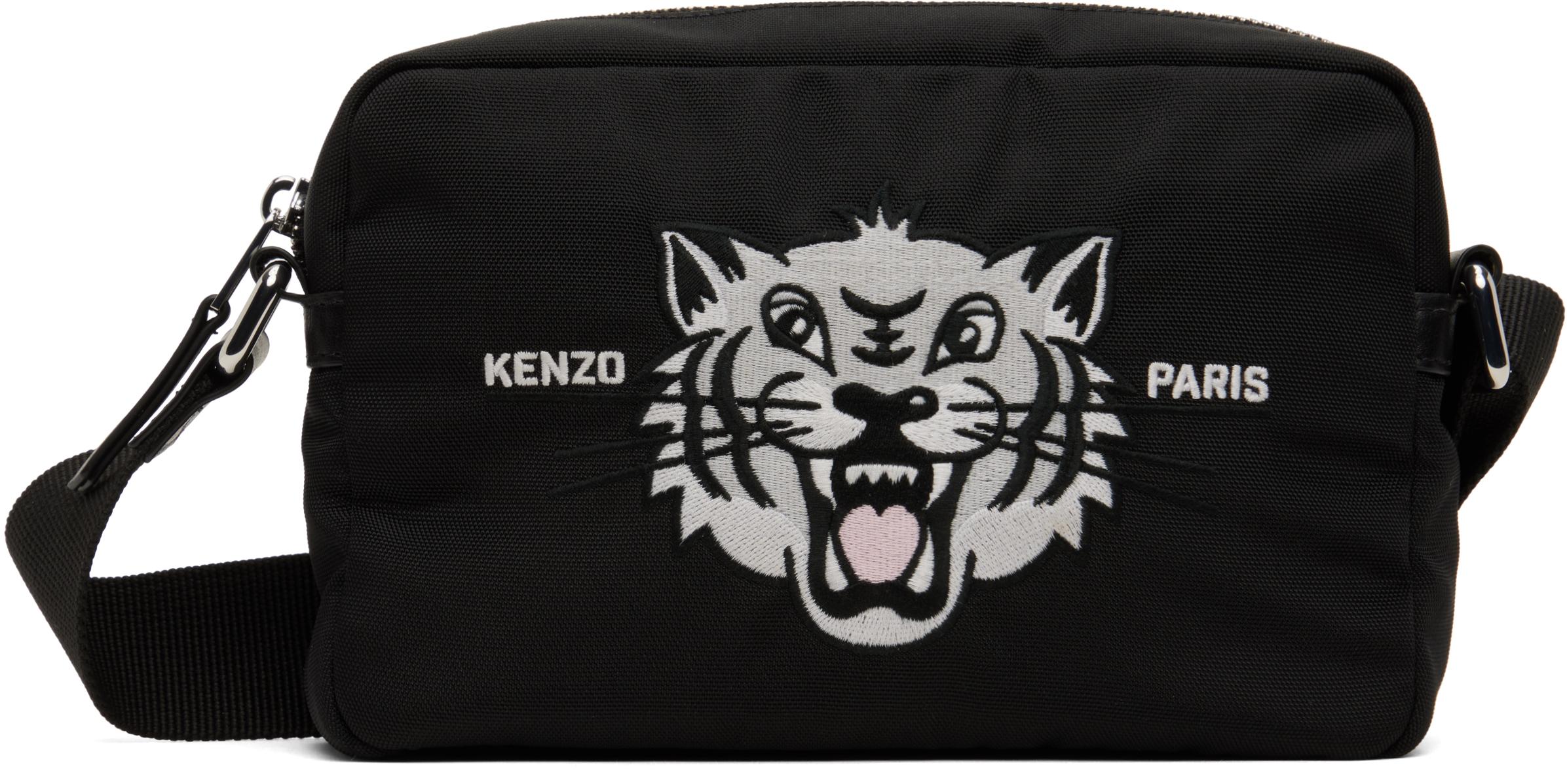 KENZO  メッセンジャーバッグ Kenzo ロゴエンボス メッセンジャーバッグ | ブラック | FARFETCH JP