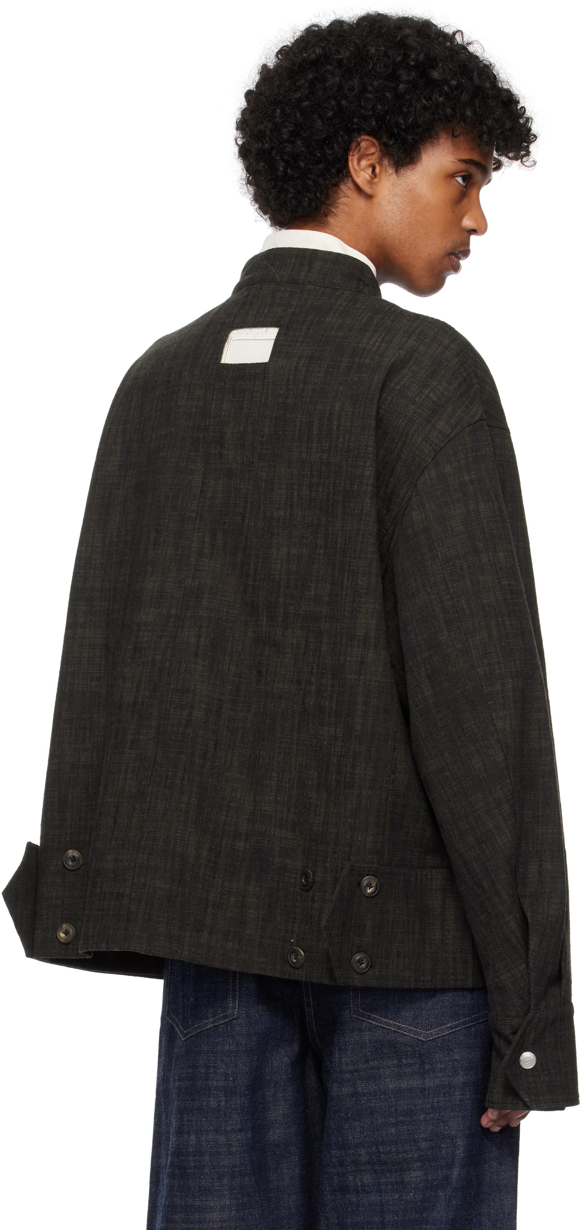 NULLUS Deconstructed Multi Collar Jacket in Black for Men | Lyst