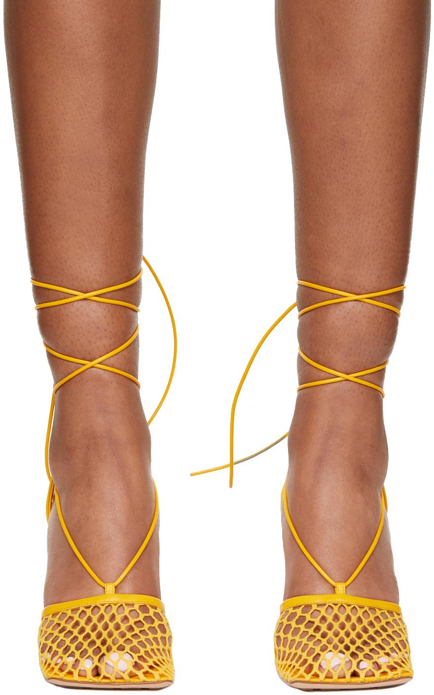 bottega veneta yellow heels