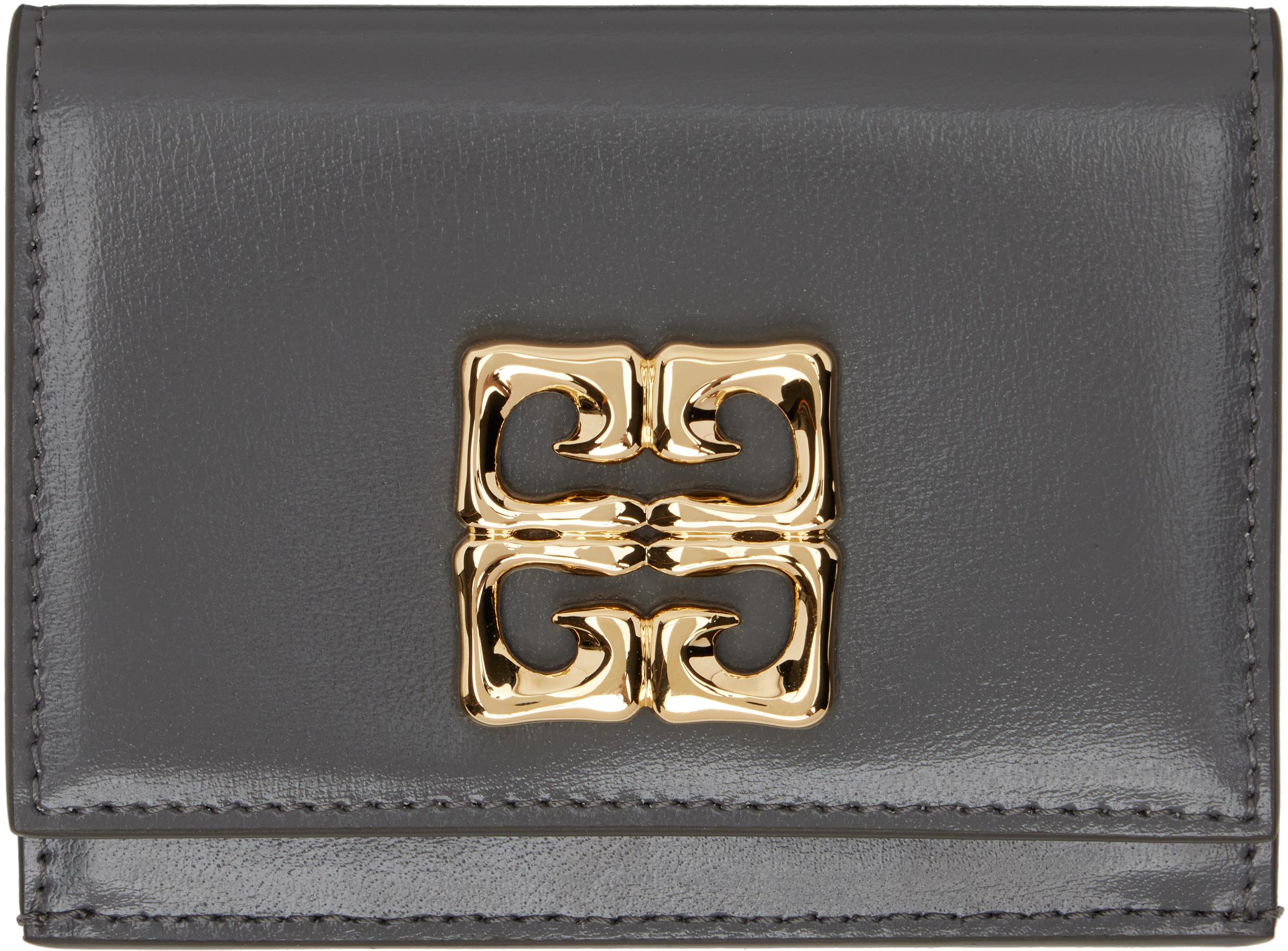 Givenchy レディース ブラック グレー 4G Liquid カードケース 財布 