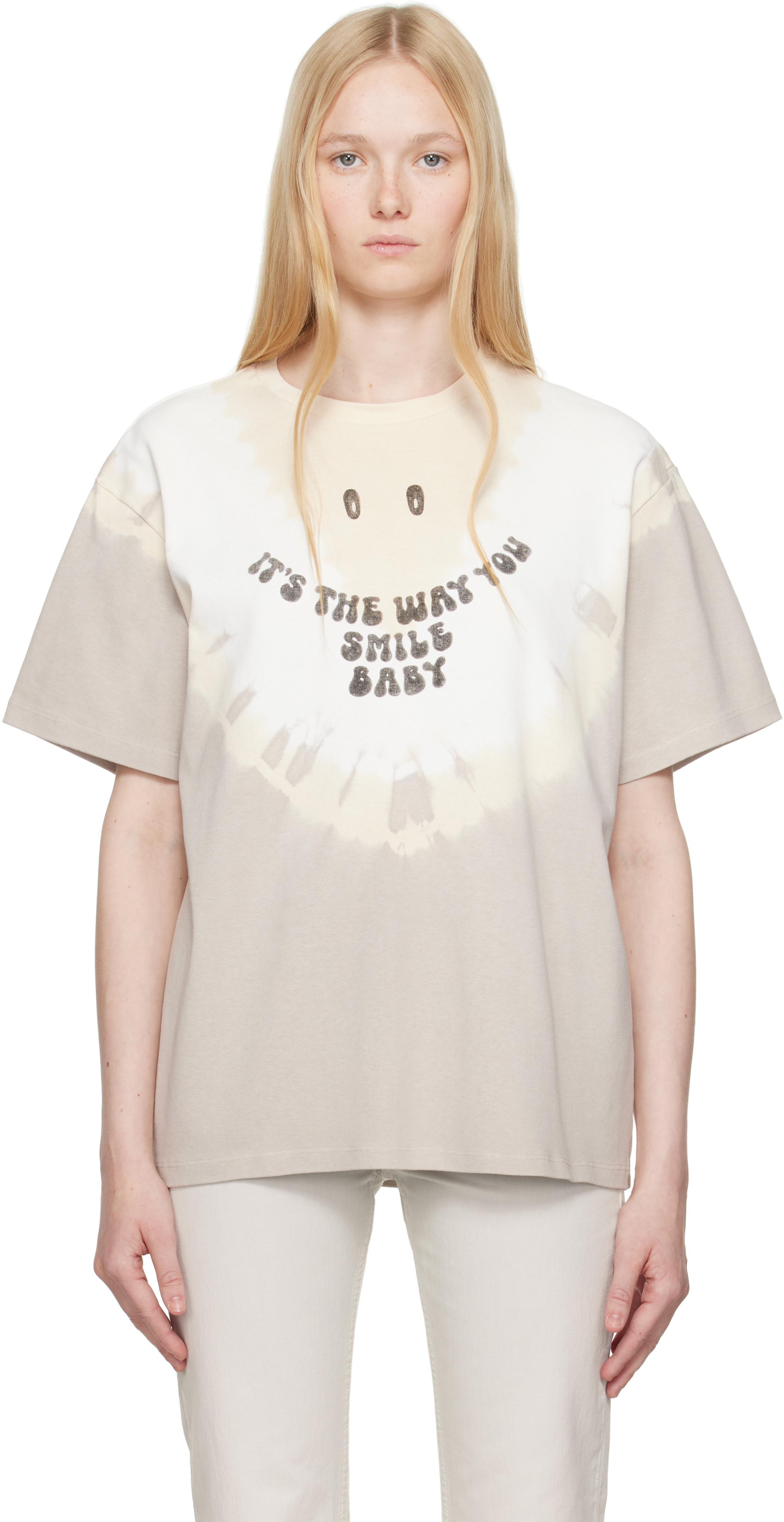 【MM6 Maison Margiela】インターロックコットンジャージTシャツ MM6 by Maison Martin Margiela グレー＆オフホワイト インター