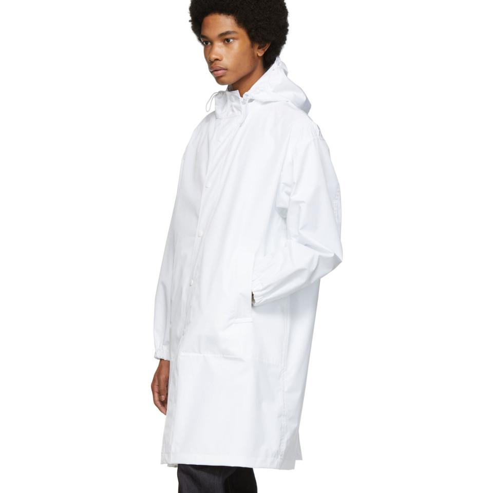 white long raincoat