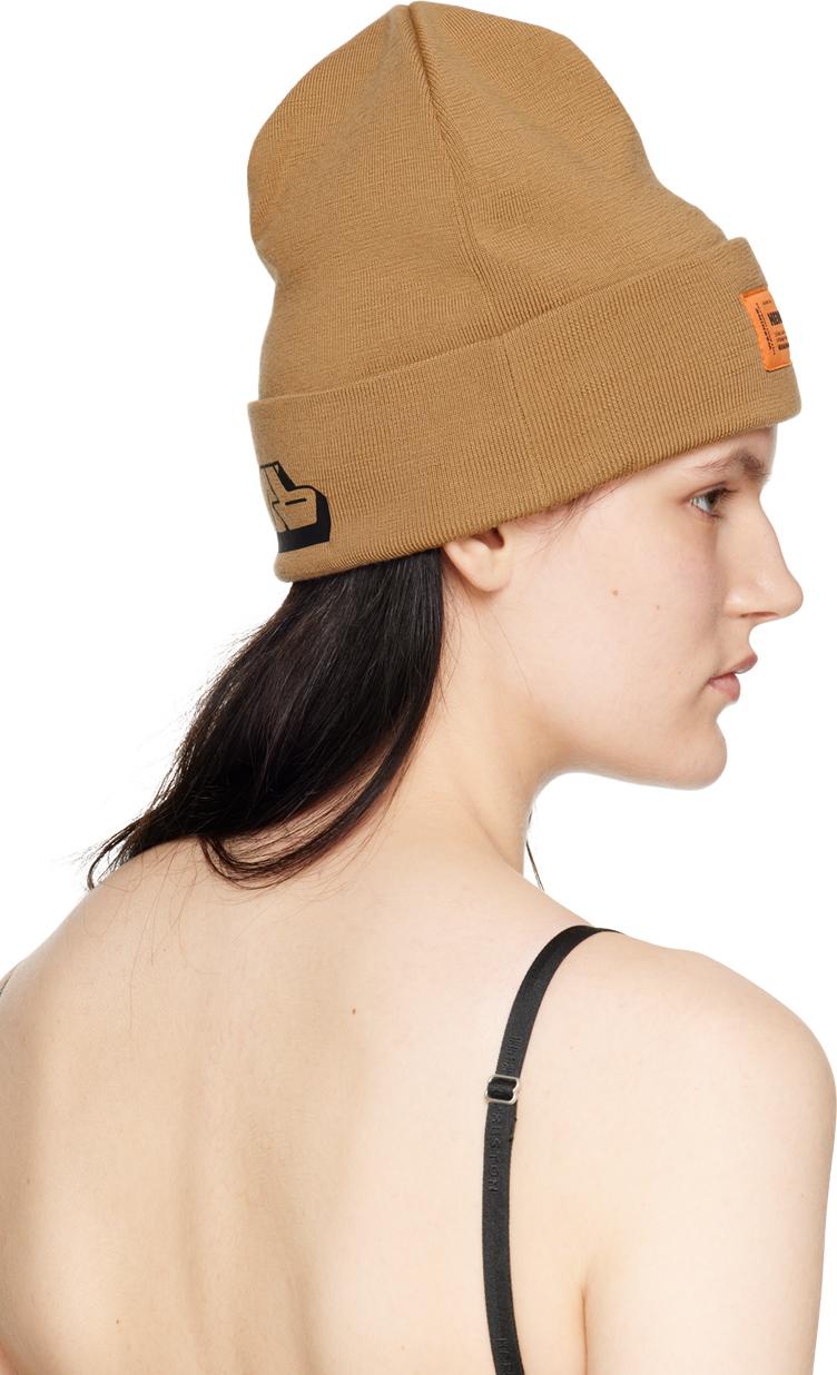 Heron Preston レディース ブラック ブラウン Style ビーニー キャップ