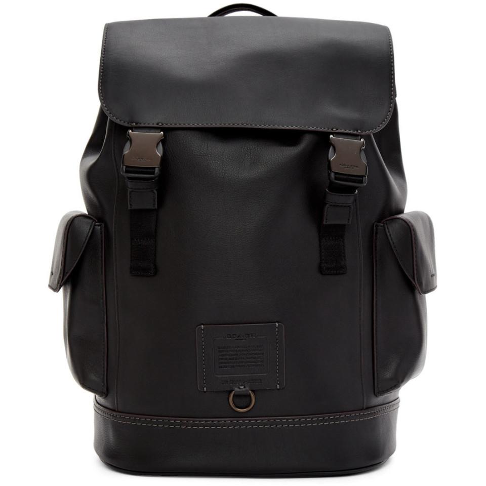 COACH Leather Black Rivington Backpack for Men - Lyst