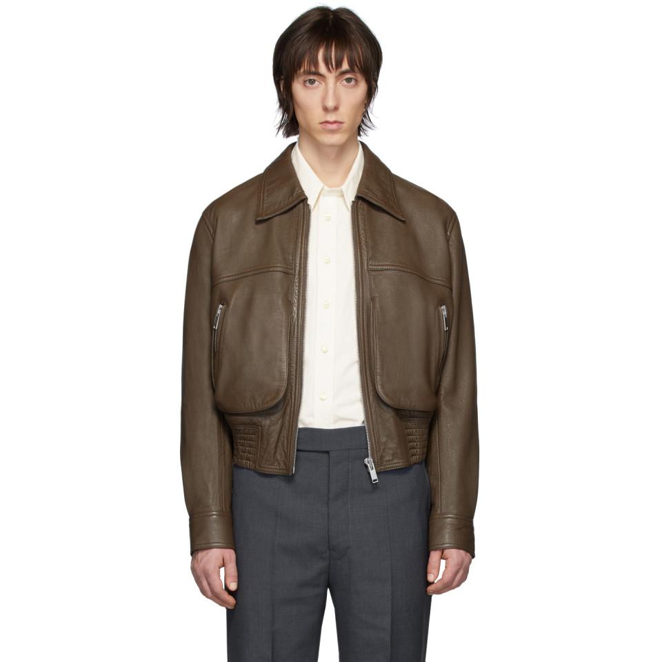 leather blouson jacket