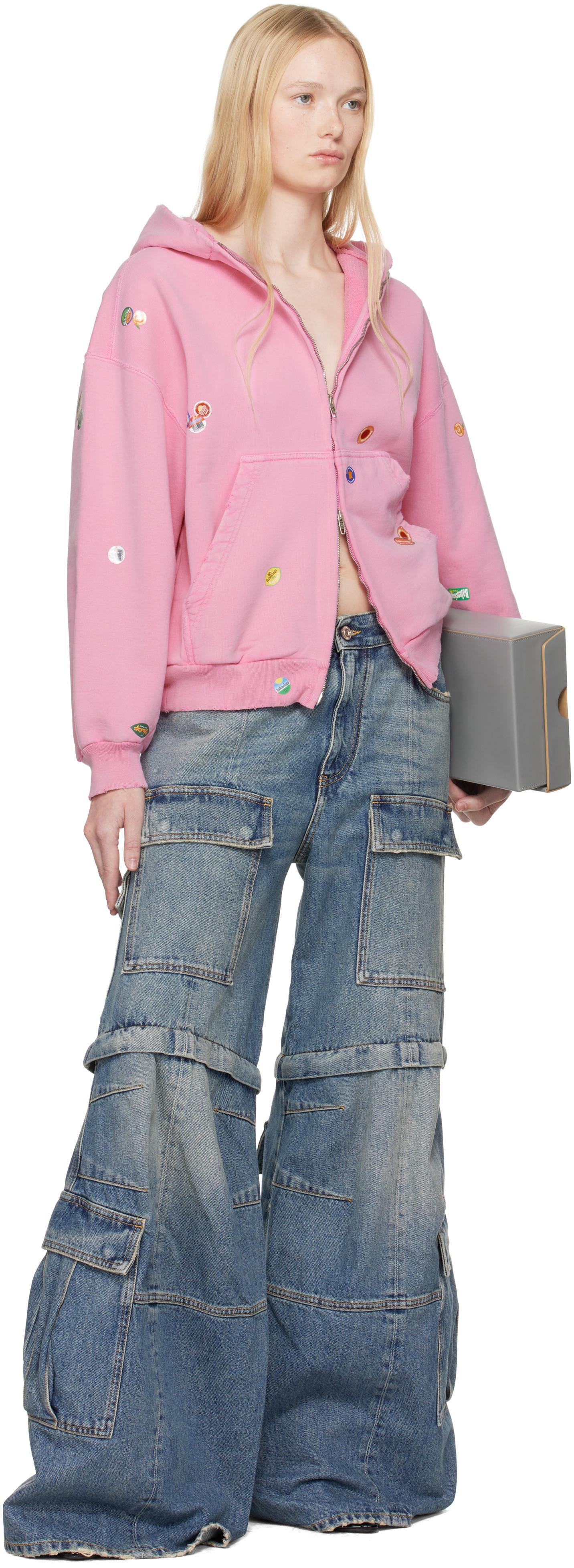 Balenciaga Fruity Zip-Up Hoodie Regular Fit in Pink | Lyst Balenciaga Fruity Zip-Up Hoodie Regular Fit in Pink | Lyst