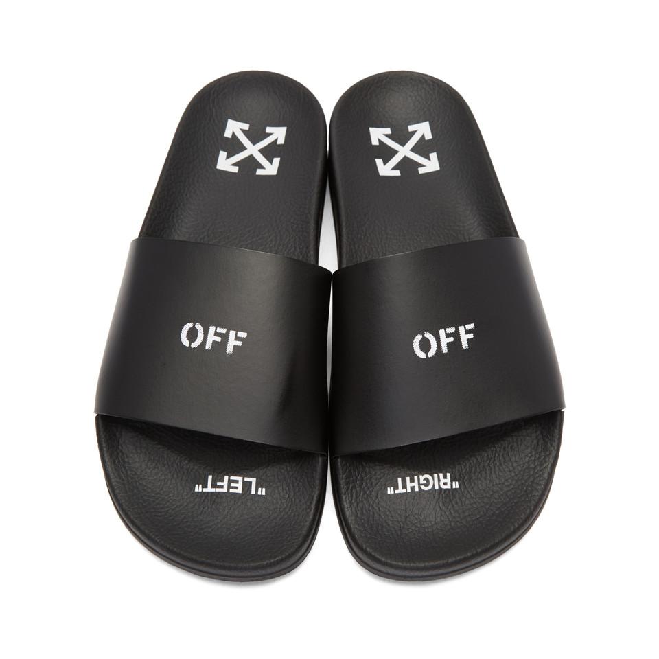 off white pool slides