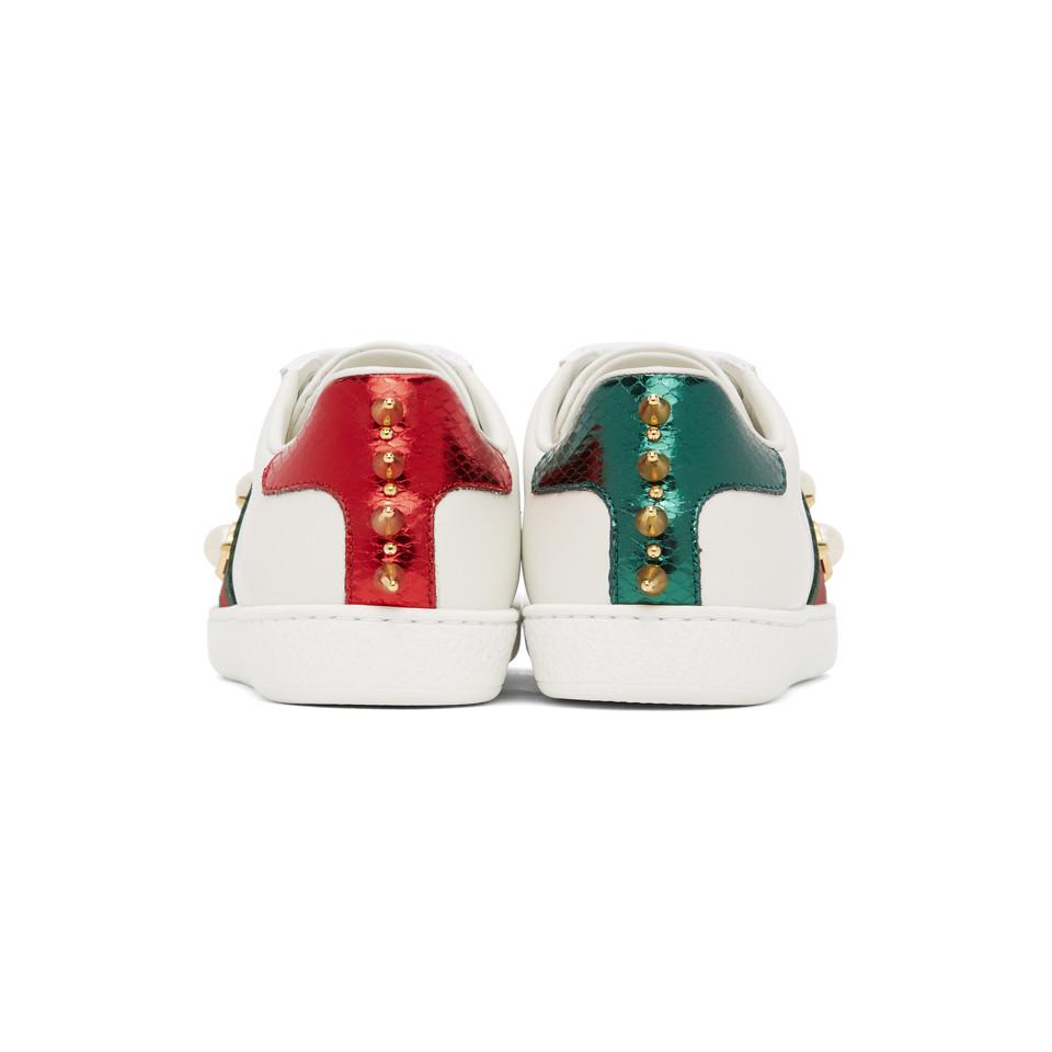 gucci pearl trainers