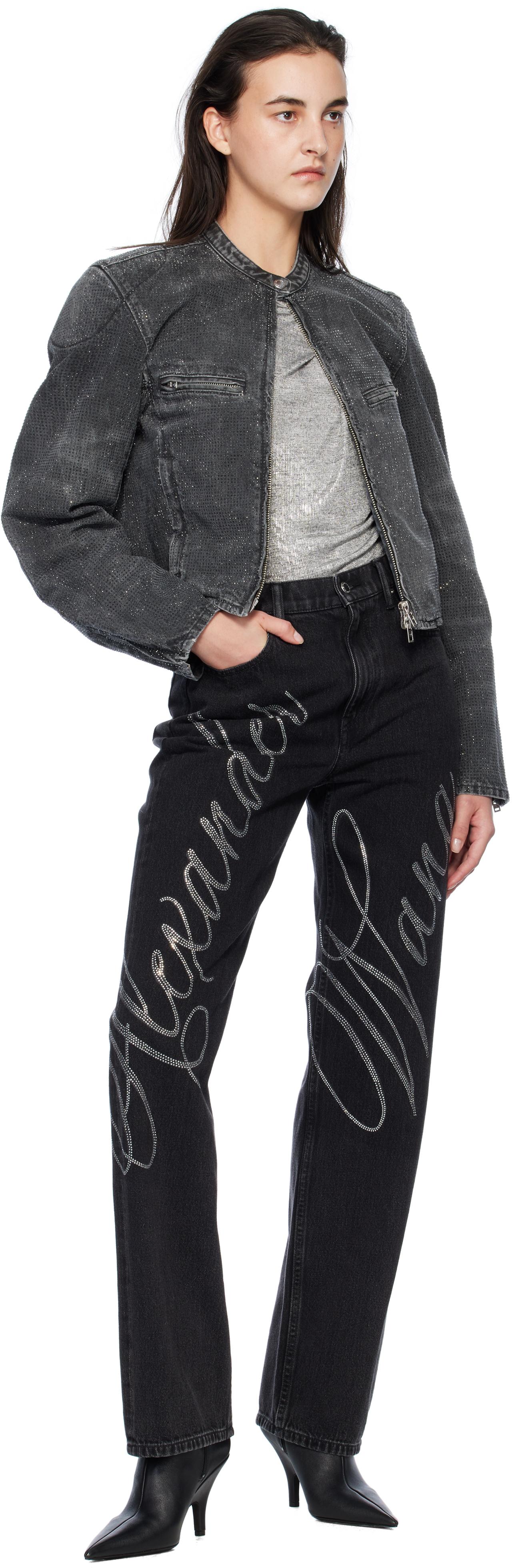 ALEXANDER WANG ブラック デニム レディース ジャケット